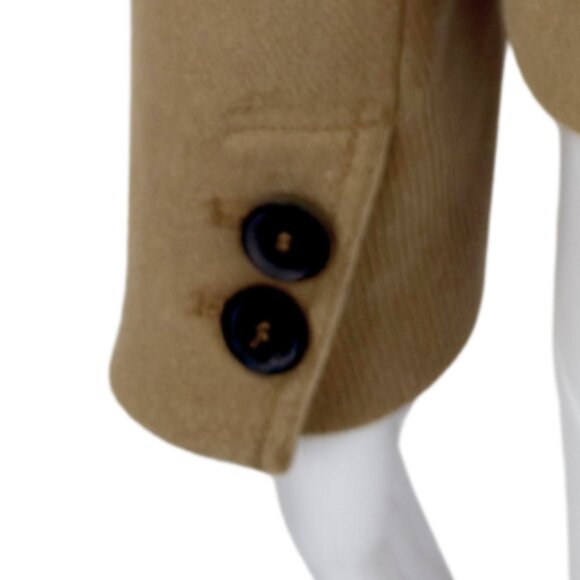 Zara Tan Cropped Wool-Blend Jacket | Minimalist Neutral Short Coat | Size S - Picture 9 of 10